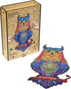 EKOLOGICZNE DREWNIANE PUZZLE MAGICZNA SOWA 148 ELEMENTÓW 1