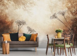 FOTOTAPETA DRZEWA LAS BOHO BEŻ NA FLIZELINIE SYPIALNIA SALON TAPETA 150x105 2