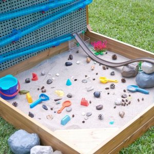 MASTERKIDZ Zestaw XXL STEM WALL 2w1 Tablica Kreatywna z Piaskownicą 2