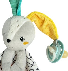 Pierwsza przytulanka, kocyk, z uchwytem do smoczka 6