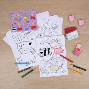 Zestaw kreatywny, kolorowanki, naklejki i stempel 4