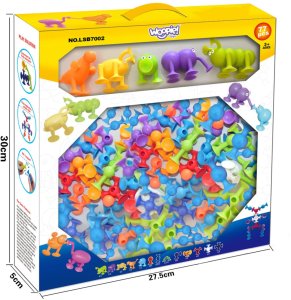 WOOPIE Klocki Konstrukcyjne z Przyssawkami - Zwariowane Zwierzaki 15