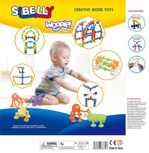 WOOPIE Klocki Konstrukcyjne z Przyssawkami - Zwariowane Zwierzaki 16