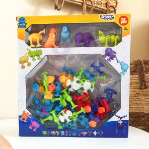 WOOPIE Klocki Konstrukcyjne z Przyssawkami - Zwariowane Zwierzaki 8