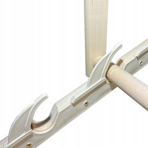 Wood OK 2X LEŻAK PLAŻOWY OGRODOWY DREWNIANY WOODOK w zielone pasy + STOLIK KAWOWY SKŁADANY 6
