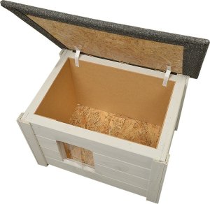 BUDA DLA MAŁEGO PSA KOTA OCIEPLANA DWUSPADOWA WOODOK LEGOWISKO KOLOR biały 3