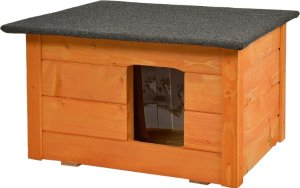 BUDA DLA MAŁEGO PSA KOTA OCIEPLANA DWUSPADOWA WOODOK LEGOWISKO KOLOR jasny 2