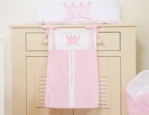 Przybornik- Torba na pampersy- Little Prince/Princess białe 11