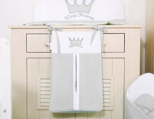 Przybornik- Torba na pampersy- Little Prince/Princess białe 2