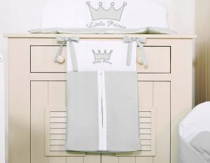 Przybornik- Torba na pampersy- Little Prince/Princess białe 3