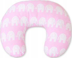 Poduszka rogal do karmienia fasolka rozbieralna - Słonie różowe 7