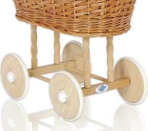 Wózek dla lalek - Kosz Mojżesza dla lalek z baldachimem - fioletowy 8