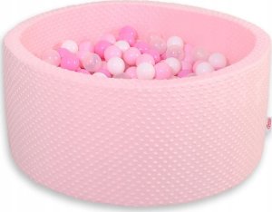 Suchy basen minky H-40 cm z piłkami 200szt.- różowy 3