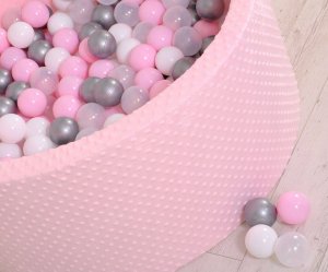 Suchy basen minky H-40 cm z piłkami 200szt.- różowy 4