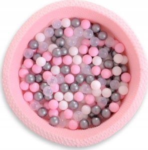 Suchy basen minky H-40 cm z piłkami 200szt.- różowy 5