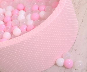 Suchy basen minky H-40 cm z piłkami 200szt.- różowy 7