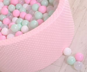Suchy basen minky H-40 cm z piłkami 200szt.- różowy 10