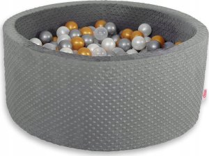 Suchy basen minky H-40 cm z piłkami 200szt.- ciemnoszary 1