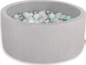 Suchy basen minky H-40 cm z piłkami 200szt.- jasnoszary 1