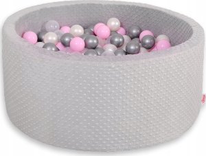 Suchy basen minky H-40 cm z piłkami 200szt.- jasnoszary 11