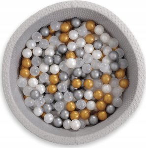 Suchy basen minky H-40 cm z piłkami 200szt.- jasnoszary 2