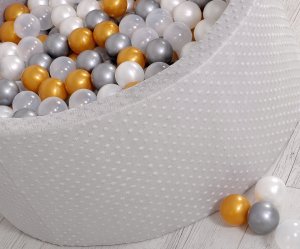 Suchy basen minky H-40 cm z piłkami 200szt.- jasnoszary 3