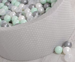 Suchy basen minky H-40 cm z piłkami 200szt.- jasnoszary 5