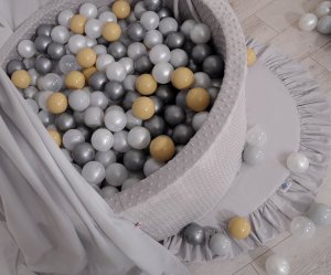 Suchy basen minky H-40 cm z piłkami 200szt.- jasnoszary 7