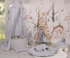 Suchy basen minky H-40 cm z piłkami 200szt.- jasnoszary 8