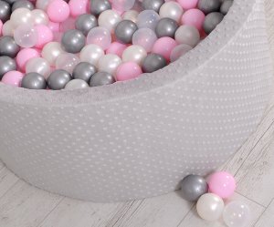 Suchy basen minky H-40 cm z piłkami 200szt.- jasnoszary 9