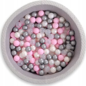 Suchy basen minky H-40 cm z piłkami 200szt.- jasnoszary 10