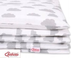Pościel dla dzieci 2-częściowa bawełniana 120x90 cm - chmurki szare 5