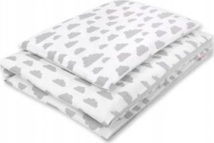 Pościel dla dzieci 2-częściowa bawełniana 120x90 cm - chmurki szare 6