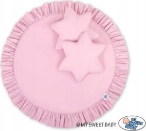 Mata do zabawy z falbanką- różowa 2