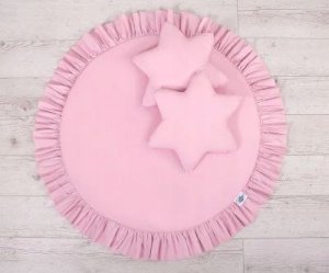 Mata do zabawy z falbanką- różowa 7