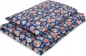 Pościel dla dzieci 2-częściowa bawełniana 120x90 cm - lisia rodzinka na niebieskim 2