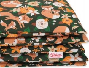 Pościel dla dzieci 2-częściowa bawełniana 120x90 cm - lisia rodzinka na zieleni 2