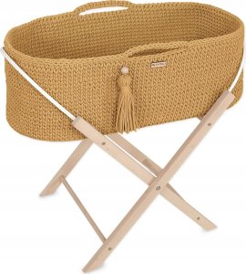 Kosz Mojżesza BOHO Handmade ze stojakiem - musztardowy 1