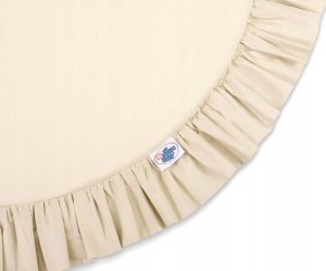 Mata do zabawy z falbanką- kremowy 2