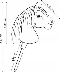 Hobby Horse Mały koń na kiju Premium - kary A4 5