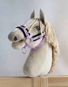 Kantar regulowany dla konia Hobby Horse A3 fioletowy z czarnym futerkiem 1