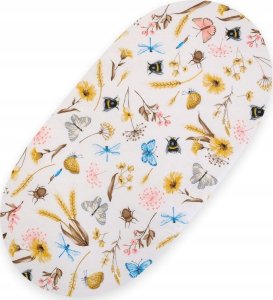 Prześcieradło bawełniane do kosza Mojżesza Boho wózka gondoli 75x35 cm - Summer meadow 1
