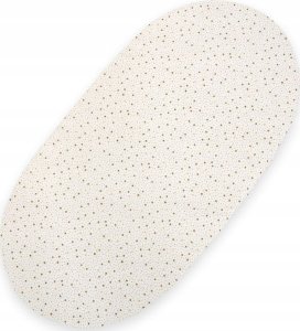 Prześcieradło bawełniane do kosza Mojżesza Boho wózka gondoli 75x35 cm - Mini gwiazdki złote 1