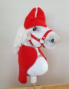 Zestaw dla Hobby Horse A3: derka + nauszniki - czerwony 1