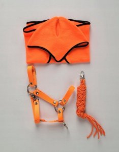 Zestaw dla Hobby Horse A3: derka + nauszniki - neon orange 1
