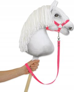 Uwiąz dla Hobby Horse z taśmy - neon pink 1