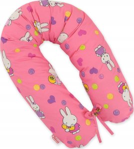 Poduszka ciążowa Longer dla kobiet w ciąży do spania - Hallo rabbit pink 1