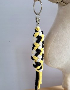Uwiąz dla Hobby Horse ze sznurka - żółty/ śmietanka/ czarny 1