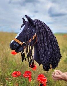 Tootiny Hobby Horse Duży koń na kiju Premium - fryz koń fryzyjski II A3 6