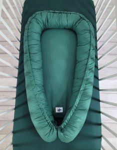 Kokon niemowlęcy dwustronny kojec otulacz Premium MY SWEET BABY- butelkowa zieleń 4